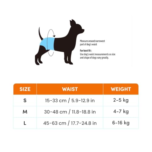 Image of BarkButler x FOFOS Diaper Male Dog M - Dog Diapers Male, Dog Diapers Male Small (Waist Size 30-48 cm, 10pcs) - White