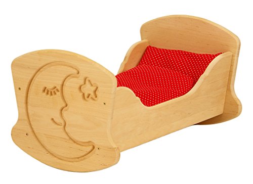 Preisvergleich Produktbild Puppenwiege aus Holz mit Mond von Drewart