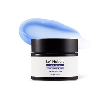 Le Nubele Azulene Cica Special Barrier Soother Mask Cream for Irritated Skin | Azulene Cica + Ceramide + PDRN + Snow Mushroom | Barrier Repair, Balancing, Deep Moisture, Korean Skincare | 50g1.76oz