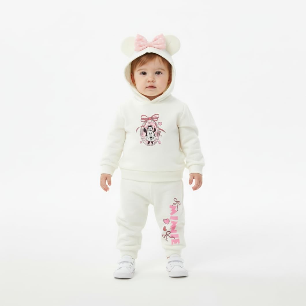 Disney Minnie Mouse Baby Girls Hoodie and Pants 2 Piece Set for Newborn and Infant - Image 2