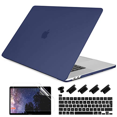 Batianda - Carcasa para MacBook Pro 13, 2022, 2020, A2338, Chip M2, M1, A2289, A2251, plástico Mate Esmerilado, rígido, Funda con Teclado Protector de Pantalla para MacBook Pro 13 Touch Bar, Azul