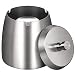 OILP Outdoor Ashtray with Lid for Cigarettes,Stainless Steel Windproof/Rainproof Ashtray for Outside Home Table (Large)
