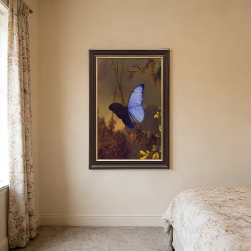 Impression toile Morpho papillon bleu Martin Johnson Heade cadre mural - 3