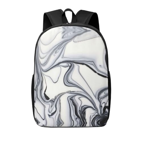 Bolsa para laptop informal en blanco y negro mochila ligera de negocios para oficina