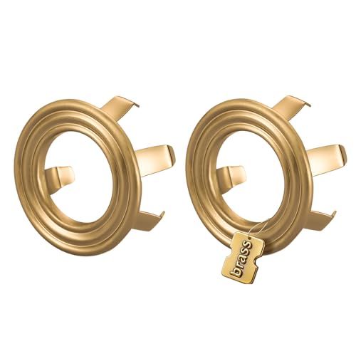 Sink Overflow Ring, 2 Pack Brass Bathroom Sink Overflow Trim Cover by Adeaga - Used condition - US$10.86