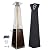 Patio Propane Heater Outdoor Patio Heater 48,000 BTU Pyramid Outdoor Heater Quartz Glass Tube Propane Heater Gas Patio Heaters for Outdoor Use with Wheels,Cover,Ground Nails,Hammered Bronze