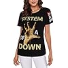 Womens The SOAD Down Music Rock Band System T Shirt Graphic tee Shirt Summer Short Sleeve Crewneck Loose Cute Casual Versatile Fashionable Classic Tees Tops S-XXL #2