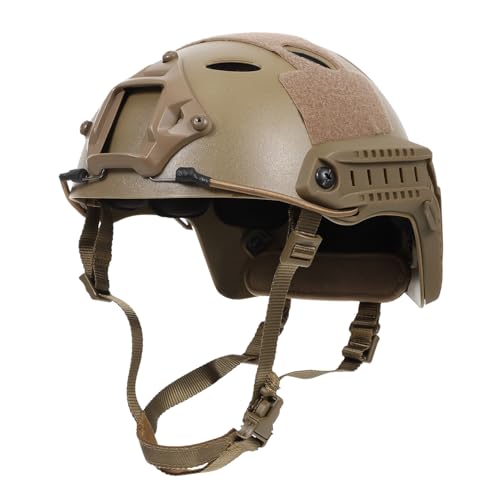 Casque helmet protecteur de tête pour éviter les chocs avec sa housse en ABS marron