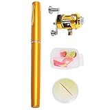 Stiftstab | Tragbarer Stift, Rute und Rolle, Combo-Angelstift, kleine Angelstange, Stift, Angelruten für Geburtstage,