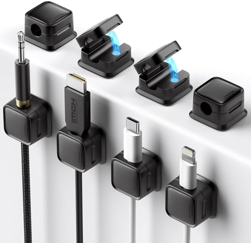 8 Pack Cord Organizer Holder,Costop Strong Adhesive Desk Cable Ma...