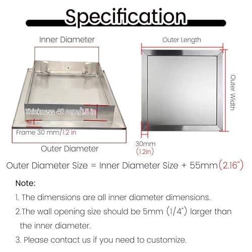Trappe d'inspection encastrée de plafond avec panneau d'accès sur mesure facile à installer - 3