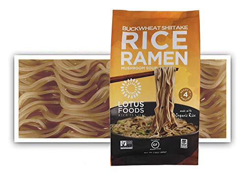 Lotus Foods Gourmet Buckwheat Mushroom Brown Rice Ramen and Mushroom Soup, Gluten-Free, 2.8 Oz (Pack Of 10)