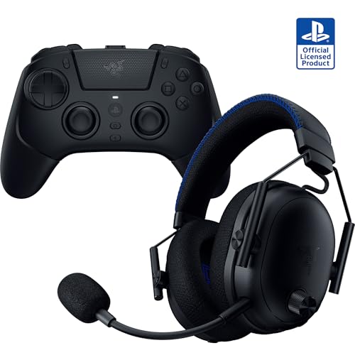 Razer PlayStation Bundle: Raiju V3 Pro Wireless Controller for PS5 + BlackShark V3 Pro Wireless ANC Gaming Headset for PS5: Officially Licensed for PlayStation – Black