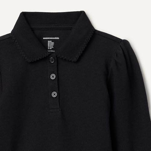 Image of Amazon Essentials Girls and Toddlers' Uniform Pique Long Sleeve Polo Shirt