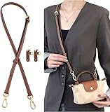 Correa de Cuero para Longchamp Le Pliage Mini Bolso, Correas de Hombro Ajustable Correa de Repuesto para Bolso Bandolera con Gancho Giratorio Metálico