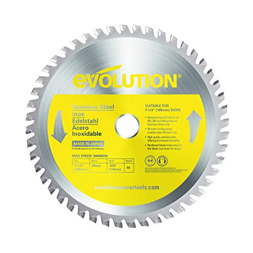 Evolution Power Tools S185TCT-48CS, Stainless Steel, 185mm by EVOLUTION - Used condition - US$58.16