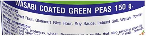 Tong Garden Imported - 150g Wasabi Green Peas | Spicy, Crunchy Snack with Natural Wasabi Flavor | Healthy & No Artificial Additives - (Pack of 3)