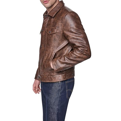 Image of Levi's Men's Faux Leather Classic Trucker Jacket