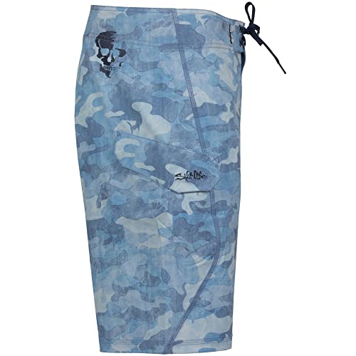 Salt Life Into The Abyss Boardshort, Blue, 34 #TOP4