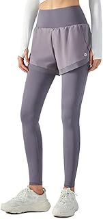 [Yomoment] 吸汗速乾 フィットネス レギンス ショート パンツ付き ランニング レギンス レディース トレーニング ストレッチ ピラティス レギンス