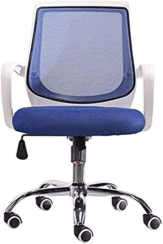 Chaise de bureau de jeu en cuir d'ordinateur bleue