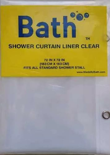 Bath Shower Curtain Liner – 72 X 72 Heavy Duty Peva Shower Curtain Or Shower Liner With 12 Rustproof Metal Grommet And 3 Magnetic Weights – Odor Free Fits Standard Showers, Clear (6G Standard Frosted) #TOP2