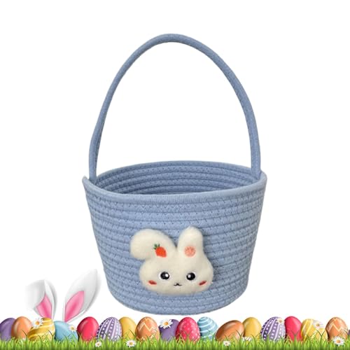 Cestas de Pascua Para Niños, Cesta De Pascua Para Niños - Contenedor Festivo De Dulces - Cesta De Conejo De Pascua, Lindas Bolsas De Cubo Con Asa De Huevo