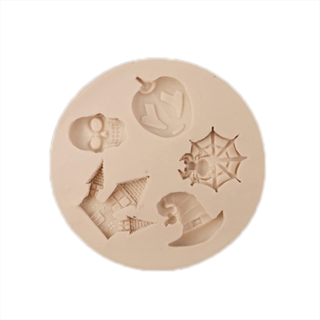 Tsophreniq Silicone Fondant Molds Halloween Modeling Halloween Festival Baking Utensils 7 Styles Silicone Cake Molds Shapes for Baking