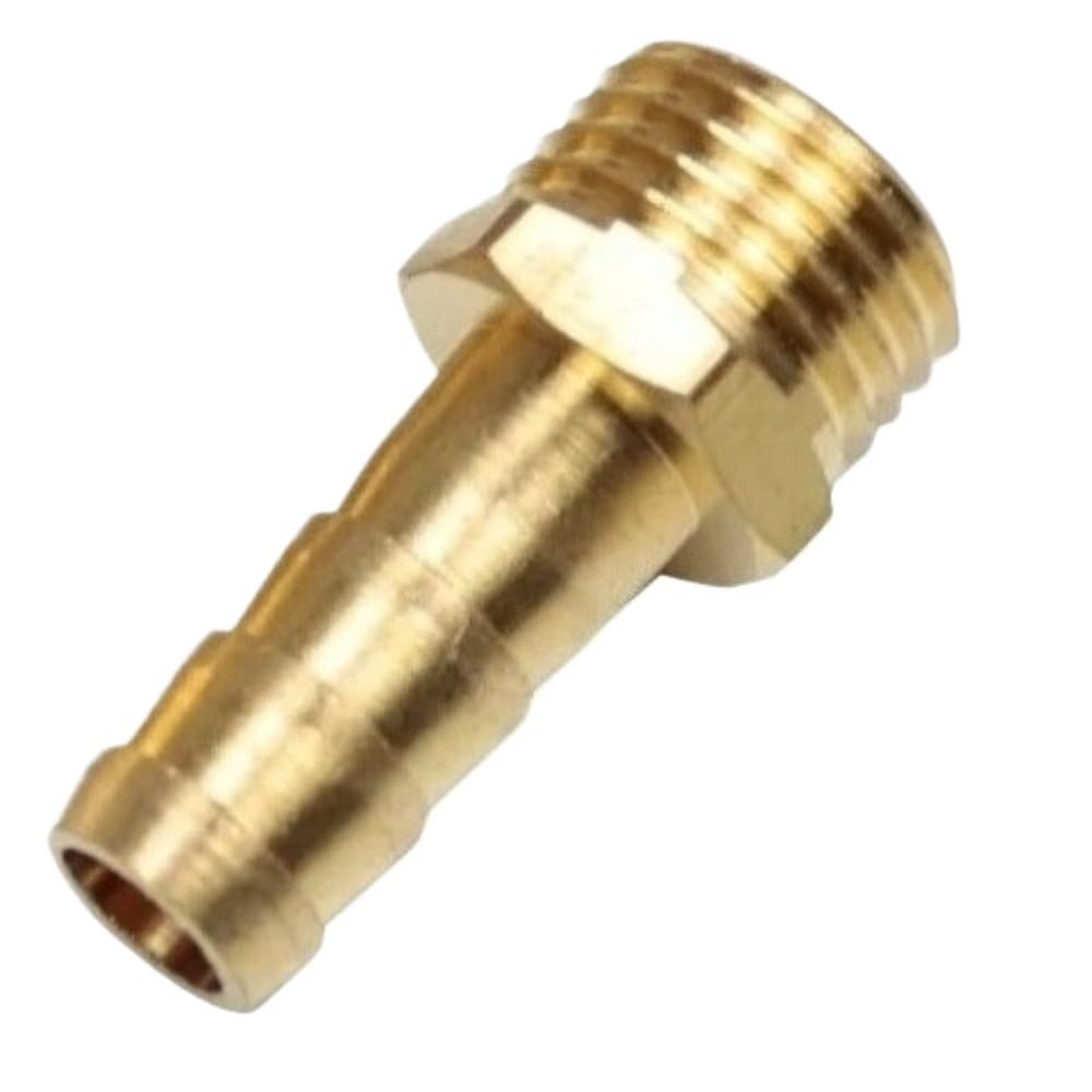 zorfar 1/8"~1" NPT Male to Hose Barb Straight Nipple, Forged Brass Pipe Fitting Connector 1PCS(5l8 Inch Barb,1/2")