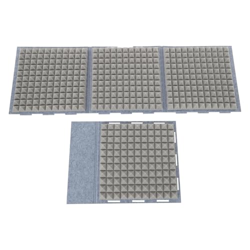 Cabina de aislamiento acústico para micrófono, escudo plegable para absorción vocal, reducción de ruido, estudio de grabación de escritorio para podcasts, locuciones y transmisiones, Gris, 23.6 pulgadas miniatura 3
