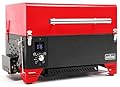 ASMOKE Portable Pellet Grill & Smoker - AS350DC Battery Powered ASCA™ Pellet Smoker, 256 sq. Smoker Grill w/Meat Probe, Temp Control Portable Smoker w/Detachable Ash Pan, 8-In-1 Grill Smoker, Red
