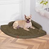 Picture of MEKIY Large Orthopedic Dog Bed with Sides Big Dog Beds with Removable Washable Cover Non-Slip Waterproof Pet Bed for Medium Large Dogs - Light Coffee L