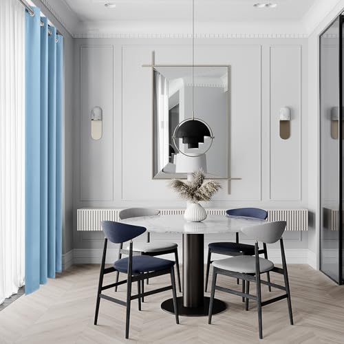 Image of DWCN Blackout Curtains for Bedroom Living Room 38 x 54 Inch Long Light Blue