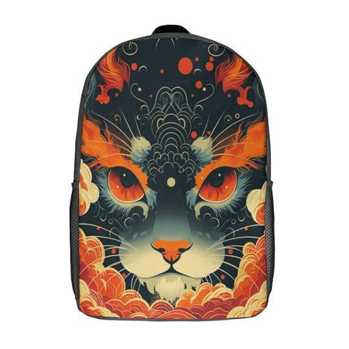 Sac à dos école maternelle chat avec deux compartiments pour le goûter