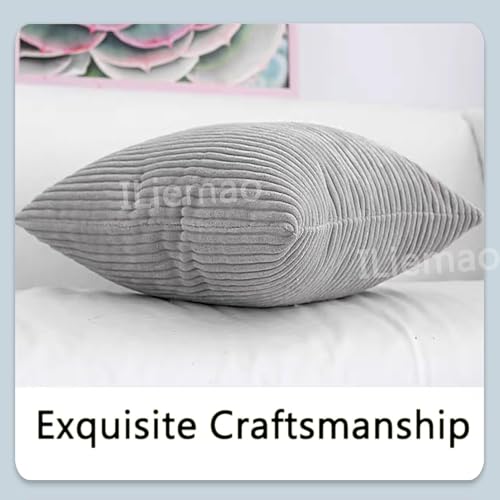 Housse de coussin douce en velours côtelé de qualité supérieure