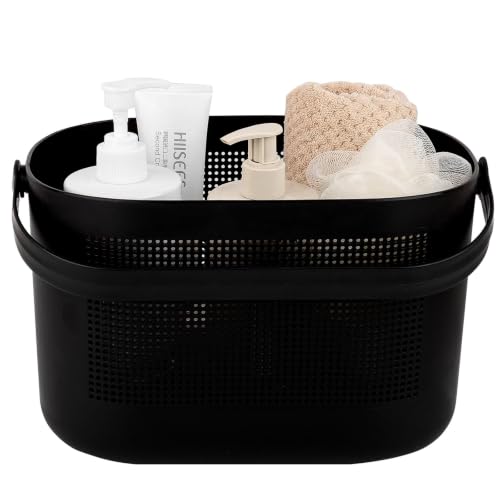 Plastic Portable Shower Caddy Basket, Storage Organizer with Handle, Black by UUJOLY - Used condition - US$17.50