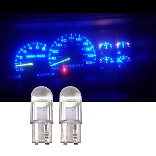 Led Replacement Bulbs Ice Blue T10 10 Pcs 12V Compatible With Map Light, Dome Light, License Plate Light, Side Door Courtesy, Cargo Light, Or Trunk Light, Instrument Panel Light. Pack Of 10 Hyuga #TOP3