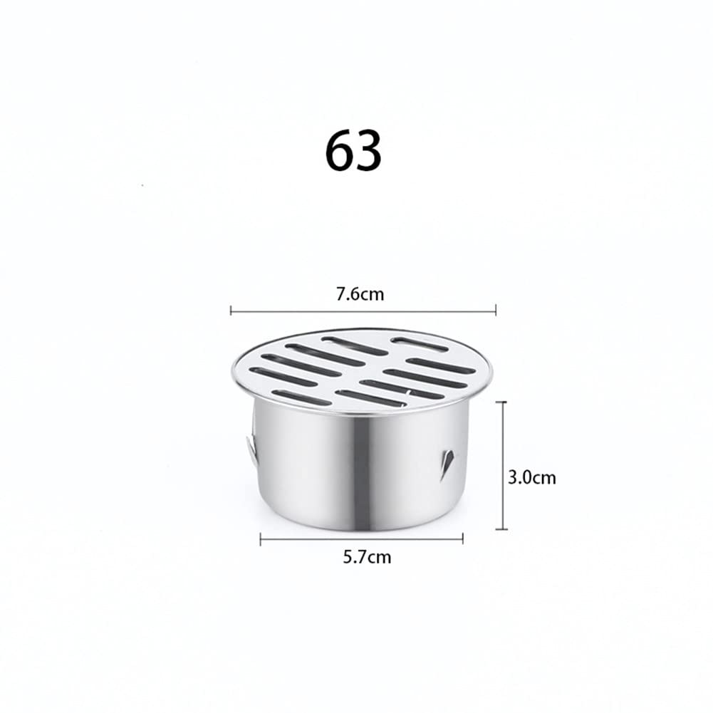 Stainless Steel Round Floor Drain Cover | 110mm Removable Grate For PVC Pipes, Outdoor Lawn & Yard Drainage