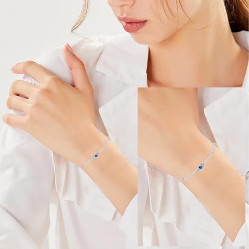 925 Sterling Silver Bracelets Evil Eye Infinity Adjustable Bracelet for Women Mother Wife Girlfriend Jewelry Gift3