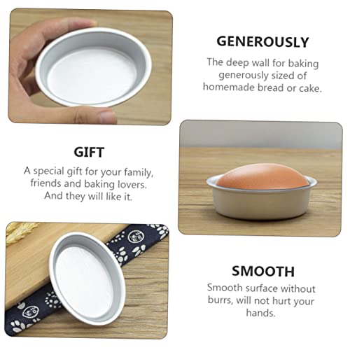 Doitool 6Pcs Muffin Tartlet Stick Baking Dessert Cuake Cheesecake Quiche Making Egg Shape Desserts Pan Aluminum Mini For Cookie Chocolate Pans Bread Round Cake Molds Bowl Tart Non Cheese #TOP7