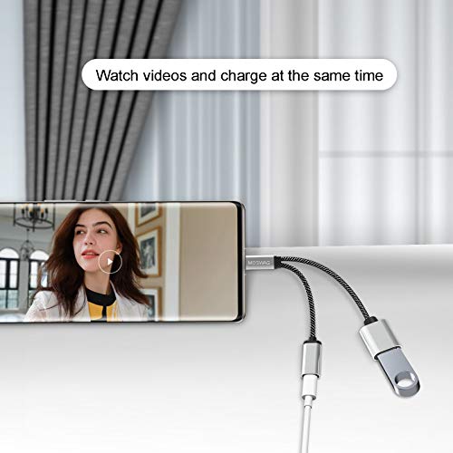 Moswag Usb C Otg Adapter Usb Type C Splitter With Usb C Female And Usb A Female Compatible With Chromecast With Google Tv/Samsung S21 S20 S20+ Ultra/Google Pixel 5 4 4 Xl 3 3 Xl/Lg V40 V30 G6 G8 #TOP1