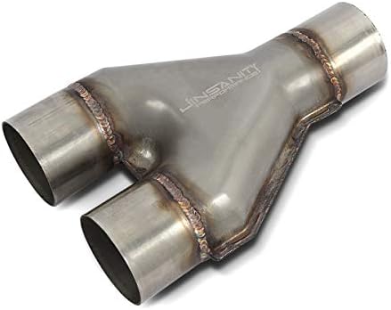 Jinsanity Performance Stainless Steel Stamped Y-Pipe - 2.5"Id, 2.5" Od