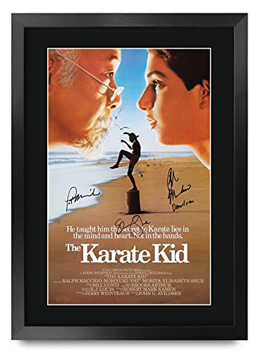 Photo Karate Kid autographe imprimé cadeau cinéma affiche sous cadre A3
