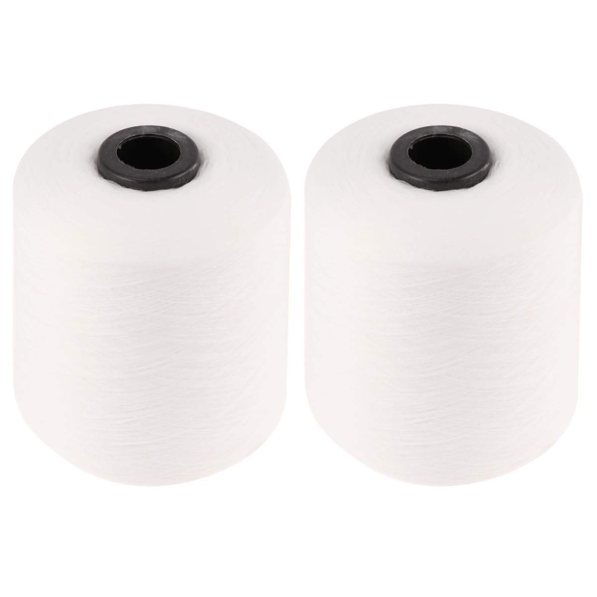 Hemobllo Hilo de Coser white de Dacrón y Plástico 150d, Resistente Buena Sujeción, Adecuado para Coser Ropa y Vestidos, Paquete de 2 Rollos