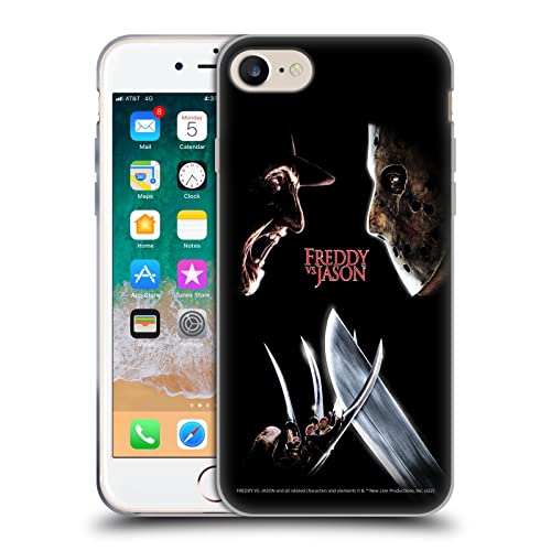 Head Case Designs Officially Licensed Freddy VS. Jason Freddy vs. Jason Graphics Gel Case [Military Grade Protection] Compatible with Apple iPhone 7/8 / SE 2020 & 2022 and Compatible with MagSafe