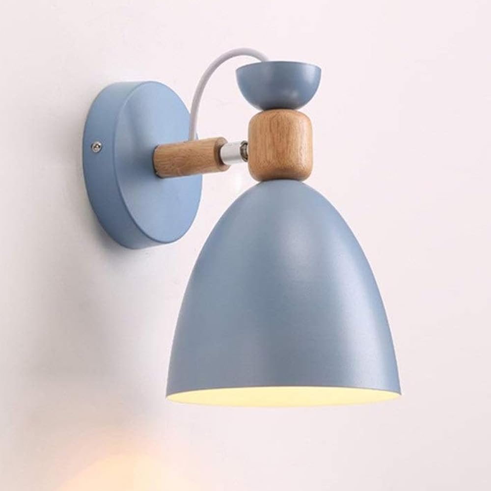 SINOMAN Wall Light for Living Room Modern/Wall Lamps for Bedroom/for Living Room/Wall Lights for Home Decoration/Bedside Wall lamp/Swing Arm, Black (Blue Metal Wooden Wall Light) (B0CK5L1HMZ) Amazon Price History, Amazon Price Tracker