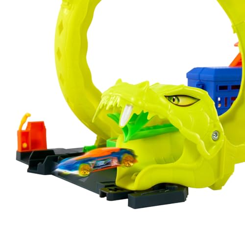 Hot Wheels Station Service Serpent Coffret avec véhicule en métal moulé à ’échelle 164 2 modes de jeu looping et piste Speed Snap JBM63 - vue 8
