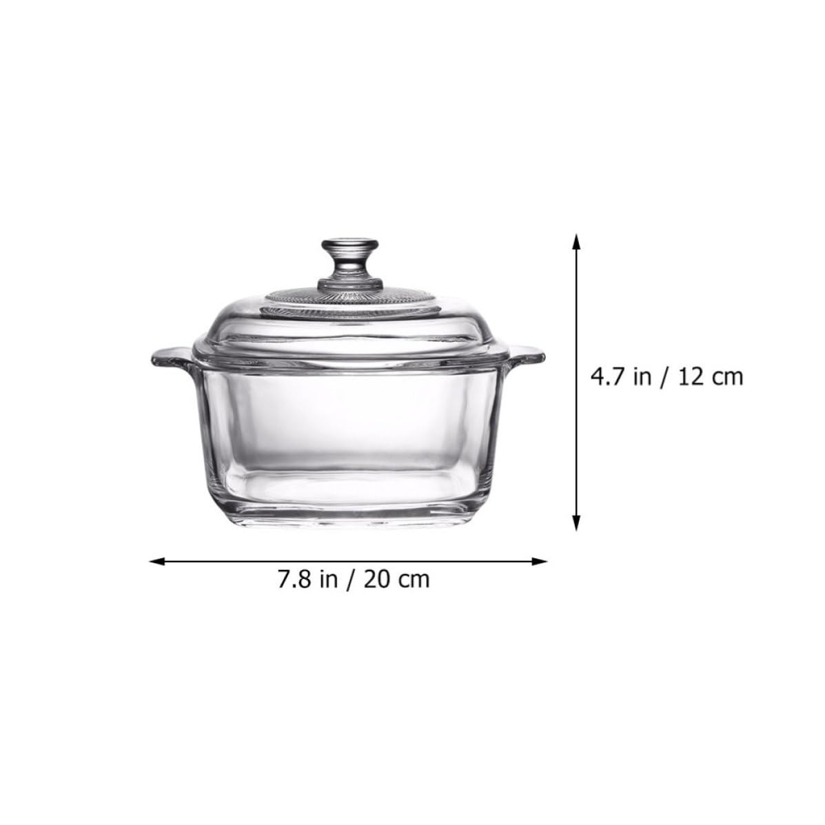 BESTOYARD Geschirr 1l aus Gehärtetem Glas mit Deckel Mikrowellengeeignet Rissfest Geeignet für Snack Riegel und Buffet
