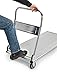 AdirOffice Folding Aluminum Platform Truck - Flatbed Cart - Single Handle - 5