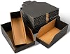 Paquete de 33 cajas de almacenamiento de cartón, 3 tamaños, organizador de archivos para almacén, repisas, garaje, despensa, taller 2